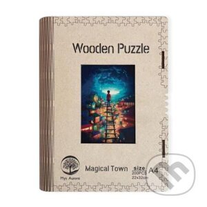 Dřěvěné puzzle/Magické město A4 svítící - EPEE