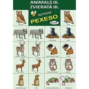 Jazykové pexeso: Animals III. / Zvieratá III. - Juvenia Education Studio