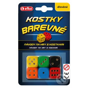 Farebné hracie kocky - drevené - EFKO karton s.r.o.