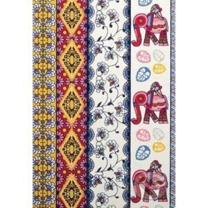 Elephant with Multi Stripe Handmade Journal - Amrita Sen