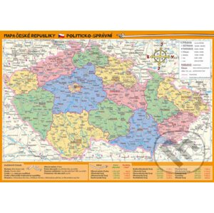 Mapa České republiky – zeměpisná a politicko-správní - Pikola