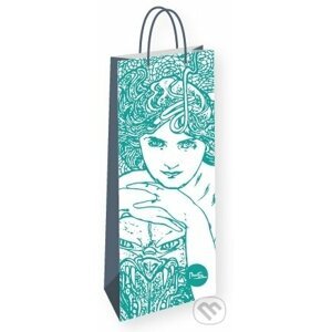 Dárková taška na lahev Alfons Mucha – Emerald - Presco Group
