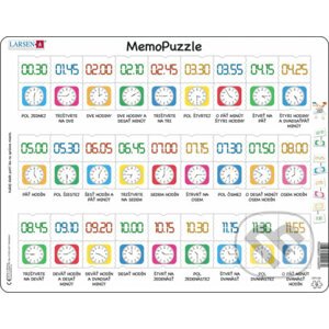 MemoPuzzle: Spoznávanie hodín Pexeso puzzle GP5 - Larsen