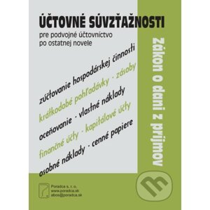 Účtovné súvzťažnosti a daň z príjmov 2019 – pre podvojné účtovníctvo, po novele - Poradca s.r.o.