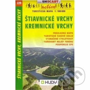 Štiavnické vrchy, Kremnické vrchy 1: 100 000 - SHOCart