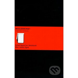 Moleskine - stredný linajkový reportérsky zápisník (čierny) - Moleskine