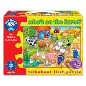 Who's on the Farm? (Kto žije na farme? - puzzle) - Orchard Toys