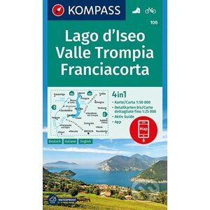Lago dÍseo, Valle Trompia, Franciacorta - Kompass
