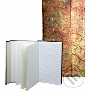 Zápisník s magnetickou klopou 100x180 mm žlutooranžová batika C - Eden Books