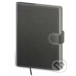 Zápisník Flip M linkovaný šedo/šedý - Helma