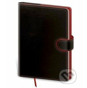 Zápisník Flip M tečkovaný černo/červený - Helma