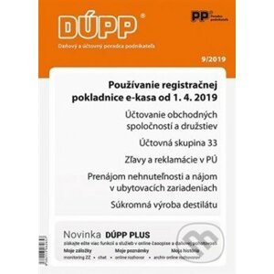 DUPP 9/2019 Používanie registračnej pokladnice e-kasa od 1. 4. 2019 - Poradca podnikateľa