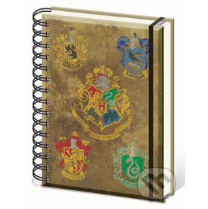 Poznámkový A5 blok Harry Potter: Hogwarts Crests - Harry Potter