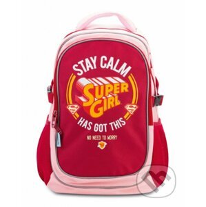 Školní batoh s pončem Baagl Supergirl – Stay calm - Presco Group