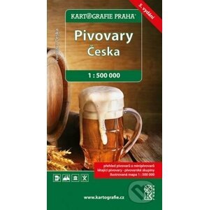 Pivovary Česka 1:500 000 - Kartografie Praha