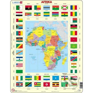 Afrika (politická + vlajky) KL3 - Larsen