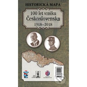Historická mapa: 100 let vzniku Československa 1918 – 2018 - Malované Mapy