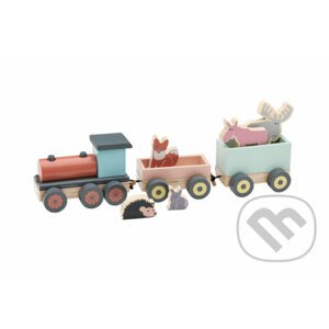 Vlak so zvieratkami Edvin drevený - Kids Concept