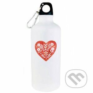 Turistická smaltovaná fľaša Srdce - Ľúbené