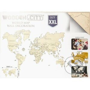 Mapa Sveta XXL - WOODENCITY