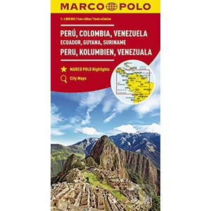 Peru, Kolumbie, Venezuela, Ecuador 1:4M - Marco Polo