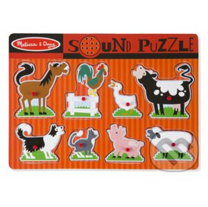 Zvukové puzzle - Zvieratká na farme - Melissa and Doug