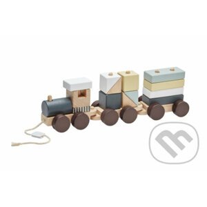 Vlak z kociek Neo drevený - Kids Concept