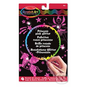 Sada Scratch Art - Ružové trblietky pre princezné - Melissa and Doug