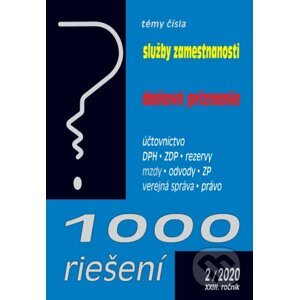 1000 riešení 2/2020 - Služby zamestnanosti, Daňové priznania - Poradca s.r.o.