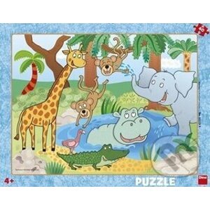 Puzzle deskové - Zvířátka v ZOO - Dino