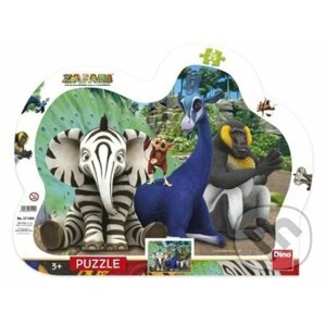 Puzzle Zafari kontura - Dino