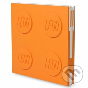 LEGO Zápisník s gelovým perem jako klipem - oranžový - LEGO