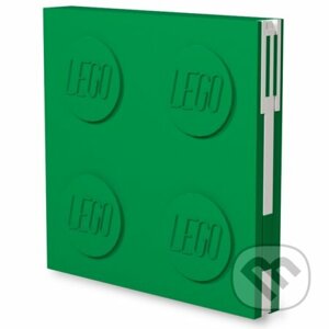 LEGO Zápisník s gelovým perem jako klipem - zelený - LEGO