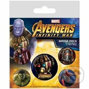 Sada odznakov Avengers: Infinity War, 5 ks - Fantasy