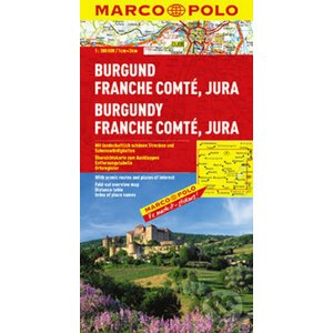 Burgund, Franche Comté, Jura mapa 1: 300 MD - Marco Polo