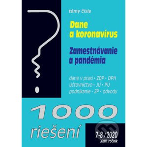 1000 riešení 7-8/2020 - Mimoriadne opatrenia v súvislosti s koronavírusom - Poradca s.r.o.