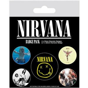 Placky Nirvana: Iconic set 5 ks - Nirvana