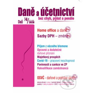 Daně a účetnictví 7-8/2020 - Václav Benda