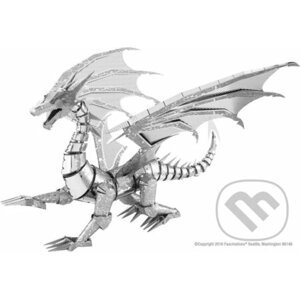 Metal Earth 3D puzzle: BIG Silver Dragon ICONX - Piatnik