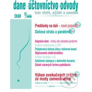 Dane, účtovníctvo, odvody (DUO) 9/2020 - Zmeny v daniach ako dôsledok pandémie - Poradca s.r.o.