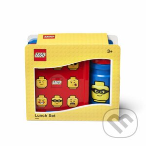 LEGO ICONIC Classic desiatový set (fľaša a box) - červená/modrá - LEGO
