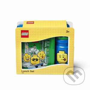 LEGO ICONIC Boy desiatový set (fľaša a box) - modrá/zelená - LEGO