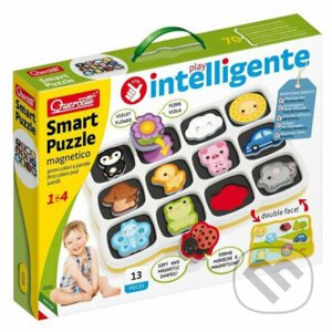 Smart Puzzle magnetico first colors and words - magnetická skládačka - Quercetti