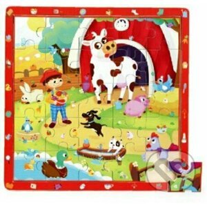 Dřevěné puzzle - Zvířátka na farmě - Top Bright