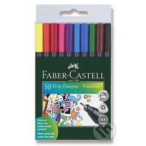 Popisovače Grip Finepen 0,4 mm, 10ks, farebné - Faber-Castell