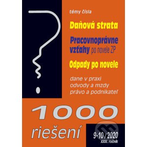1000 riešení 9-10/2020 - Daňová strata, Odpady po novele - Poradca s.r.o.