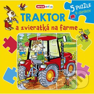 Traktor a zvieratká na farme - knižné puzzle - Pavlína Šamalíková
