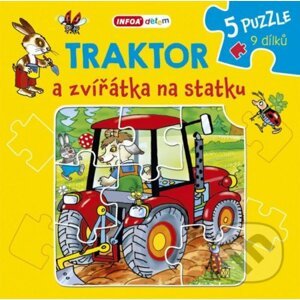 Traktor a zvířátka na statku – Knížkové puzzle - INFOA
