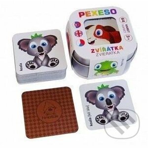 Pexeso Zvířátka: 64 karet v plechové krabičce - Bonaparte