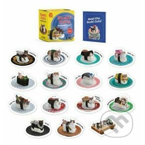 Sushi Cats Magnet Set - Tange Peanuts, Nakimushi Peanuts, Sam Stall